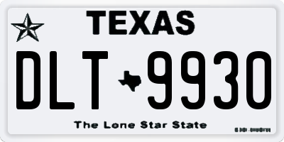 TX license plate DLT9930