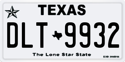 TX license plate DLT9932