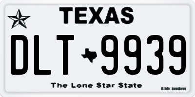 TX license plate DLT9939