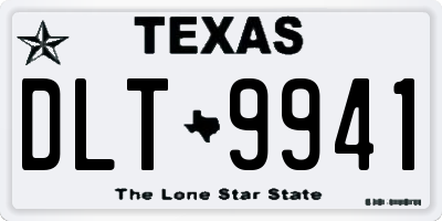 TX license plate DLT9941