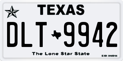 TX license plate DLT9942