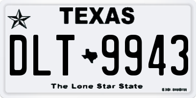 TX license plate DLT9943