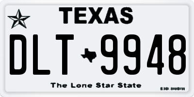 TX license plate DLT9948