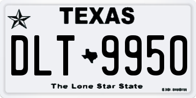 TX license plate DLT9950