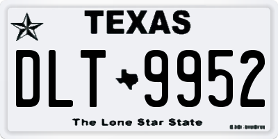 TX license plate DLT9952