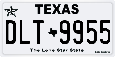 TX license plate DLT9955