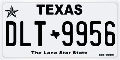 TX license plate DLT9956