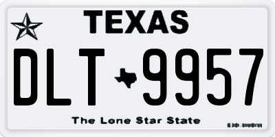 TX license plate DLT9957