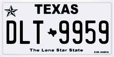 TX license plate DLT9959