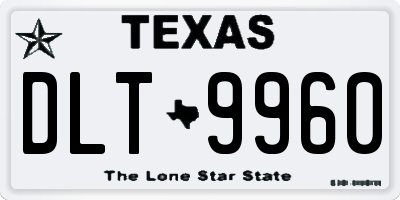 TX license plate DLT9960