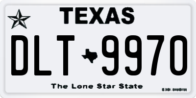 TX license plate DLT9970