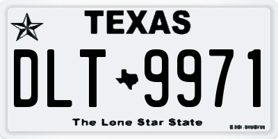 TX license plate DLT9971