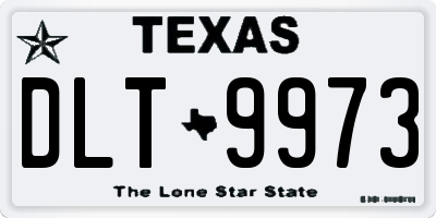 TX license plate DLT9973