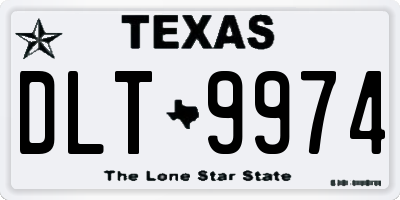 TX license plate DLT9974