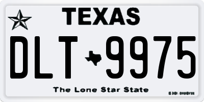 TX license plate DLT9975