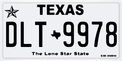 TX license plate DLT9978