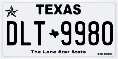 TX license plate DLT9980