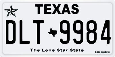 TX license plate DLT9984