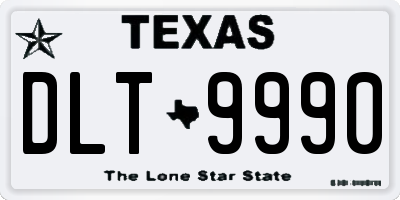 TX license plate DLT9990