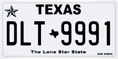 TX license plate DLT9991