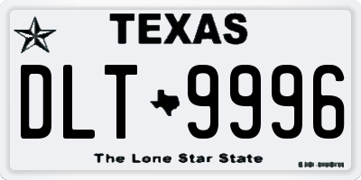 TX license plate DLT9996