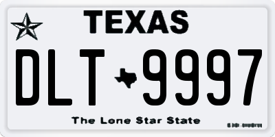 TX license plate DLT9997