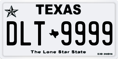 TX license plate DLT9999