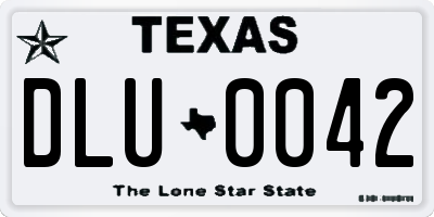 TX license plate DLU0042