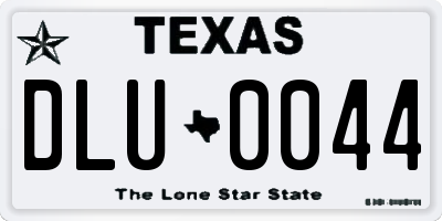 TX license plate DLU0044