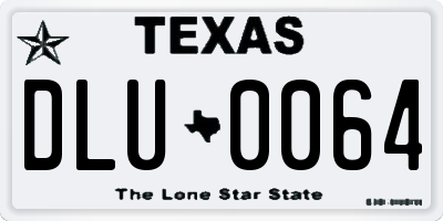 TX license plate DLU0064