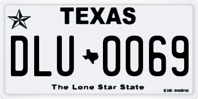 TX license plate DLU0069