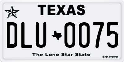 TX license plate DLU0075