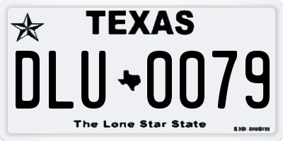 TX license plate DLU0079