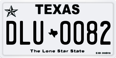 TX license plate DLU0082