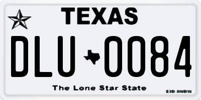 TX license plate DLU0084