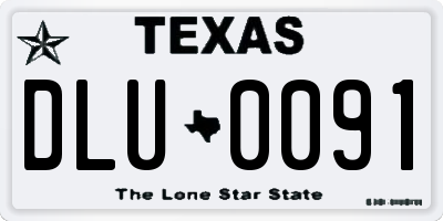 TX license plate DLU0091