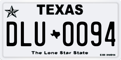 TX license plate DLU0094