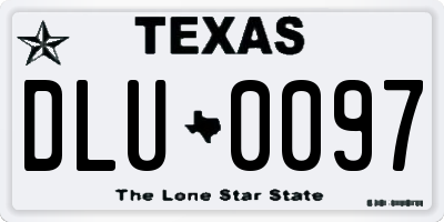 TX license plate DLU0097