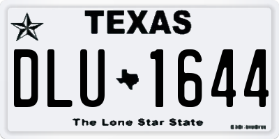 TX license plate DLU1644