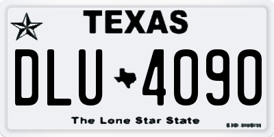 TX license plate DLU4090