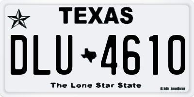 TX license plate DLU4610