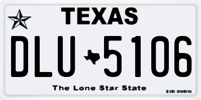 TX license plate DLU5106