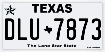 TX license plate DLU7873