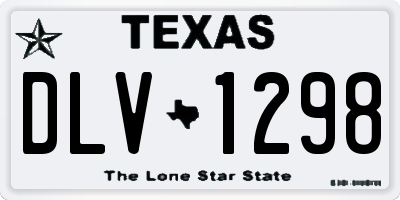 TX license plate DLV1298