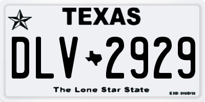 TX license plate DLV2929