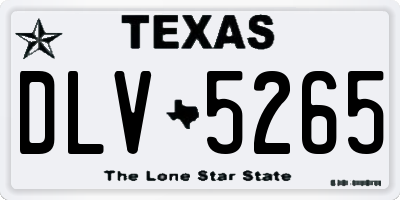 TX license plate DLV5265