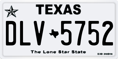 TX license plate DLV5752