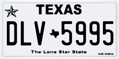 TX license plate DLV5995