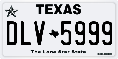 TX license plate DLV5999