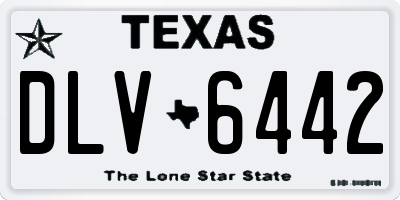 TX license plate DLV6442